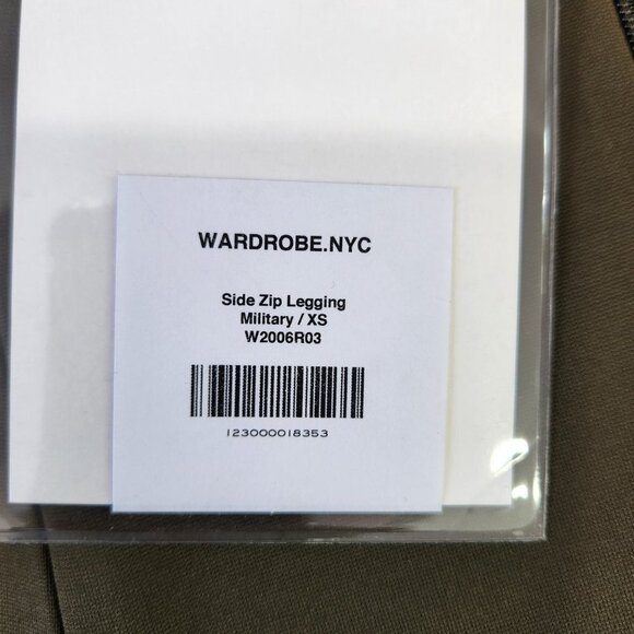 Wardrobe.NYC NWT Side Zip Legging Womens XS Military Green Pull On Stretch $400 - Picture 7 of 12